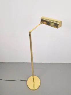 New Pamono Vintage Floor Lamp in Brass by George Hansen for Metalarte, 1960s
