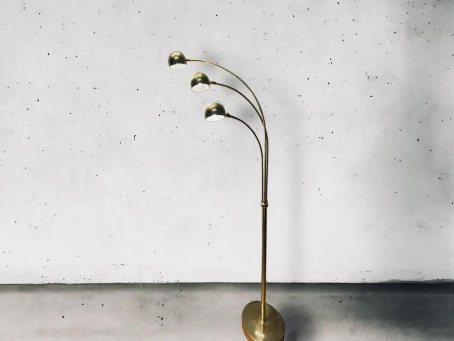 Hot Pamono Vintage Floor Lamp in Brass from Honsel, 1970s