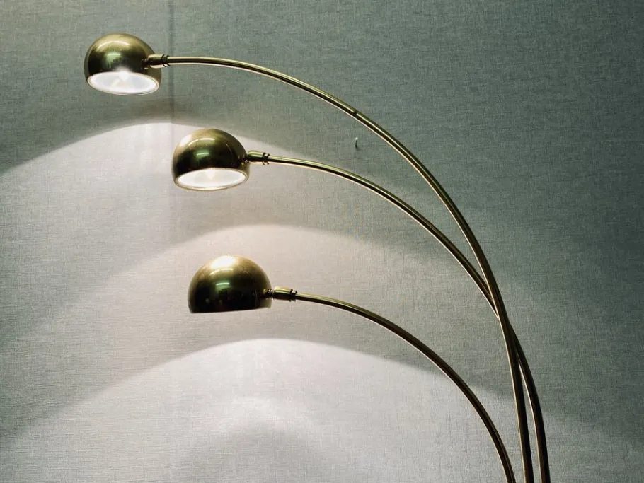 Hot Pamono Vintage Floor Lamp in Brass from Honsel, 1970s