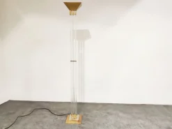Hot Pamono Vintage Floor Lamp in Brass and Acrylic Glass from Belgo Chrom, 1970s