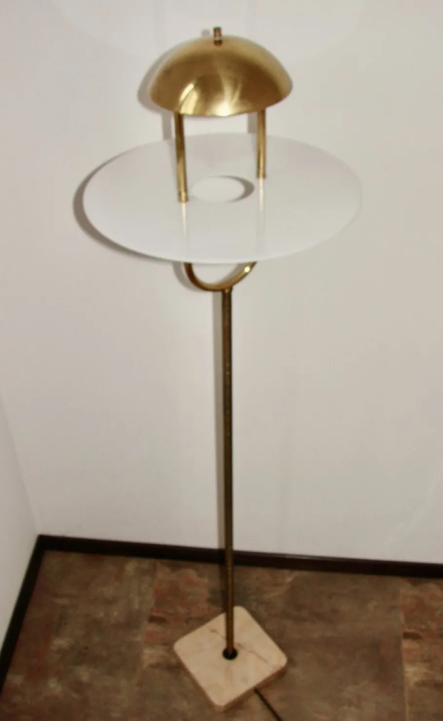 Clearance Pamono Vintage Floor Lamp in Brass, 1970s