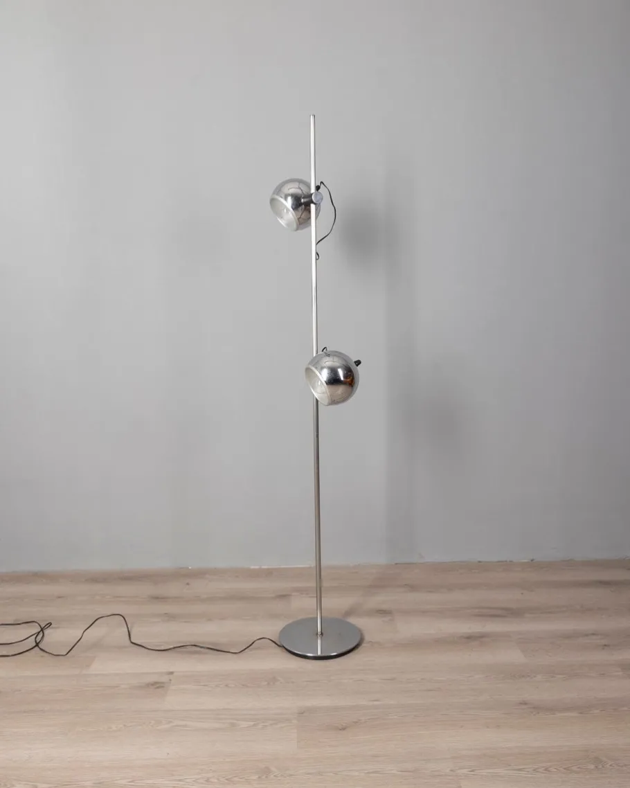 Clearance Pamono Vintage Floor Lamp in Chromed Metal by Goffredo Reggiani for Reggiani, 1970s
