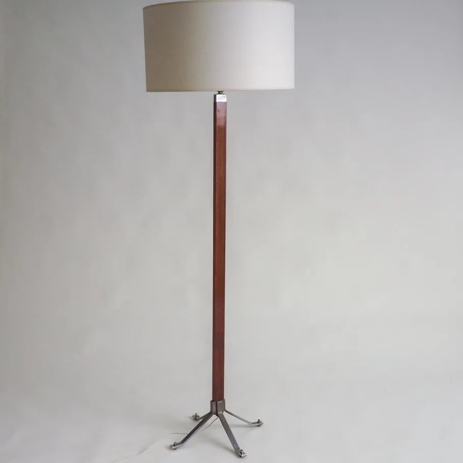 Outlet Pamono Vintage Floor Lamp in Wood, 1950s