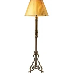 Online Pamono Vintage Floor Lamp in Wrought Iron with Gilded Accents