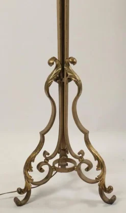 Online Pamono Vintage Floor Lamp in Wrought Iron with Gilded Accents