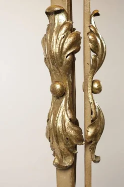 Online Pamono Vintage Floor Lamp in Wrought Iron with Gilded Accents