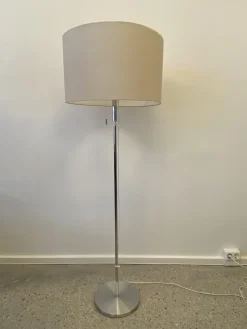 Pamono Vintage Floor Lamp with Fabric Shade from Erco, Germany, 1960s