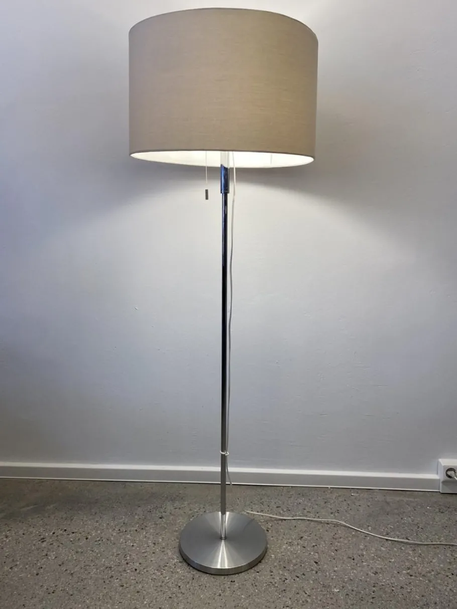 Pamono Vintage Floor Lamp with Fabric Shade from Erco, Germany, 1960s