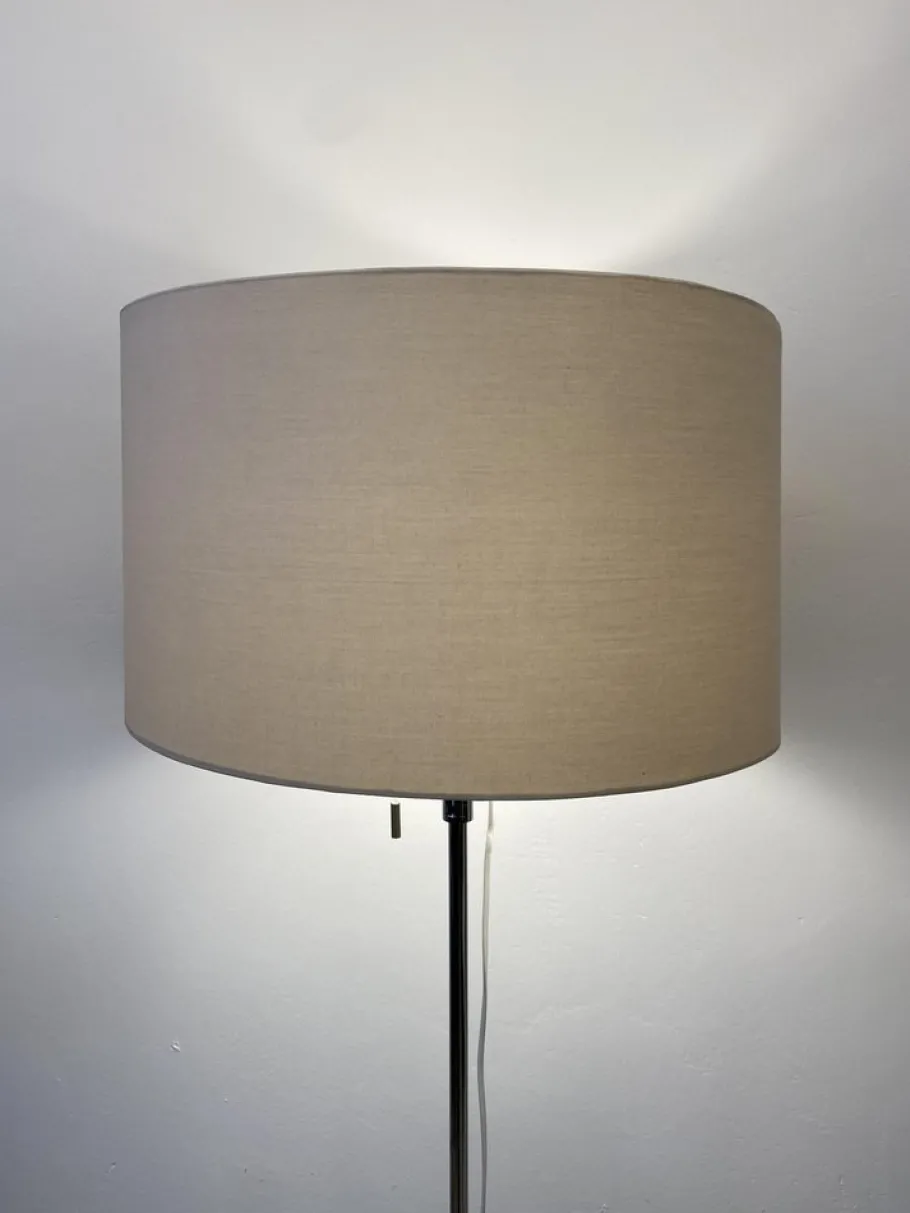 Pamono Vintage Floor Lamp with Fabric Shade from Erco, Germany, 1960s