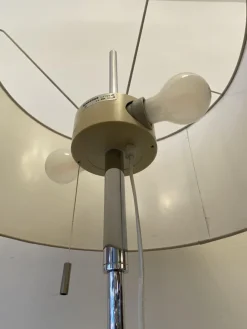 Pamono Vintage Floor Lamp with Fabric Shade from Erco, Germany, 1960s