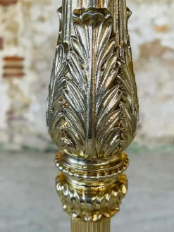 Best Pamono Vintage Floor Lamp with Gilded Brass Decor, 1960s