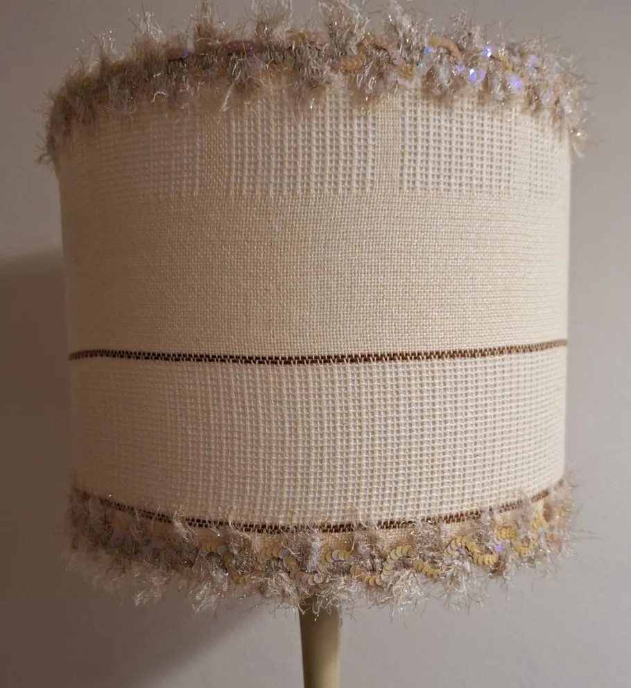 Sale Pamono Vintage Floor Lamp with Handmade Fabric Shade from Lamplove, 1960s