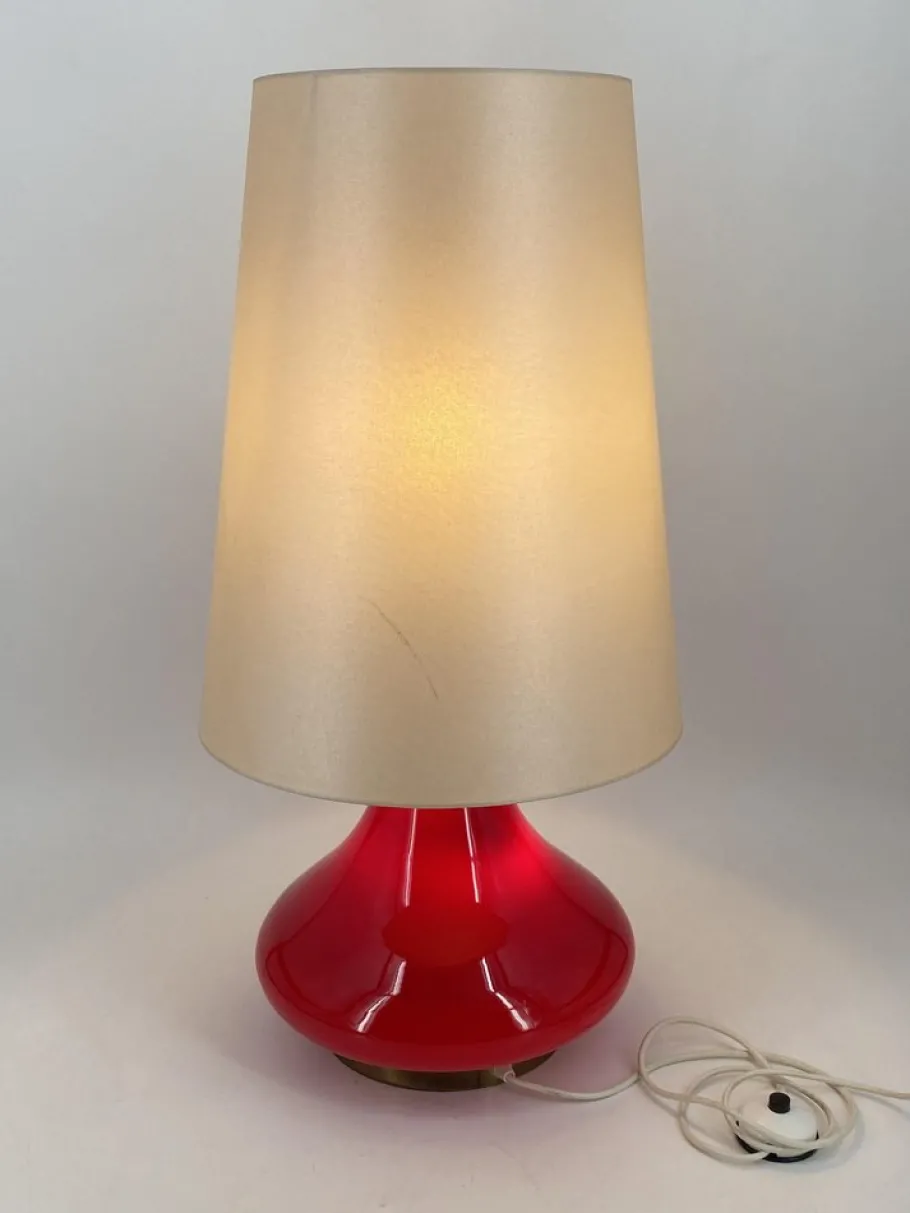 Hot Pamono Vintage Floor Lamp with Illuminated Red Glass Base, 1970s