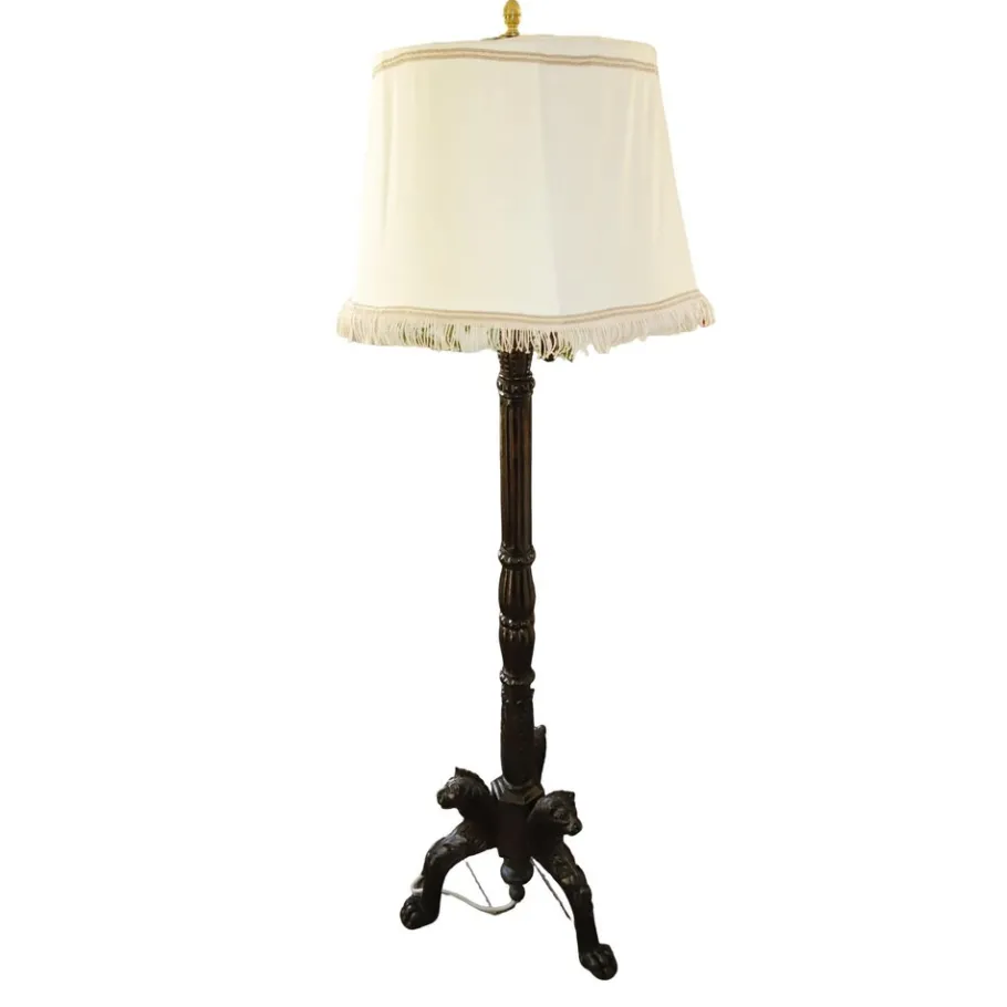 New Pamono Vintage Floor Lamp with Lion Motif, 1920s