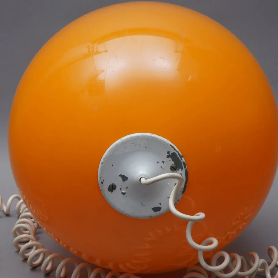 Clearance Pamono Vintage Floor-Standing Light Ball in Orange from the Guzzini Era, 1970s