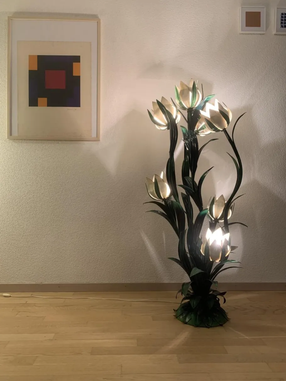 Outlet Pamono Vintage Floral Floor Lamp by Hans Kögl, 1960s