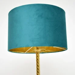New Pamono Vintage French Brass Rope Twist Floor Lamp, 1960s