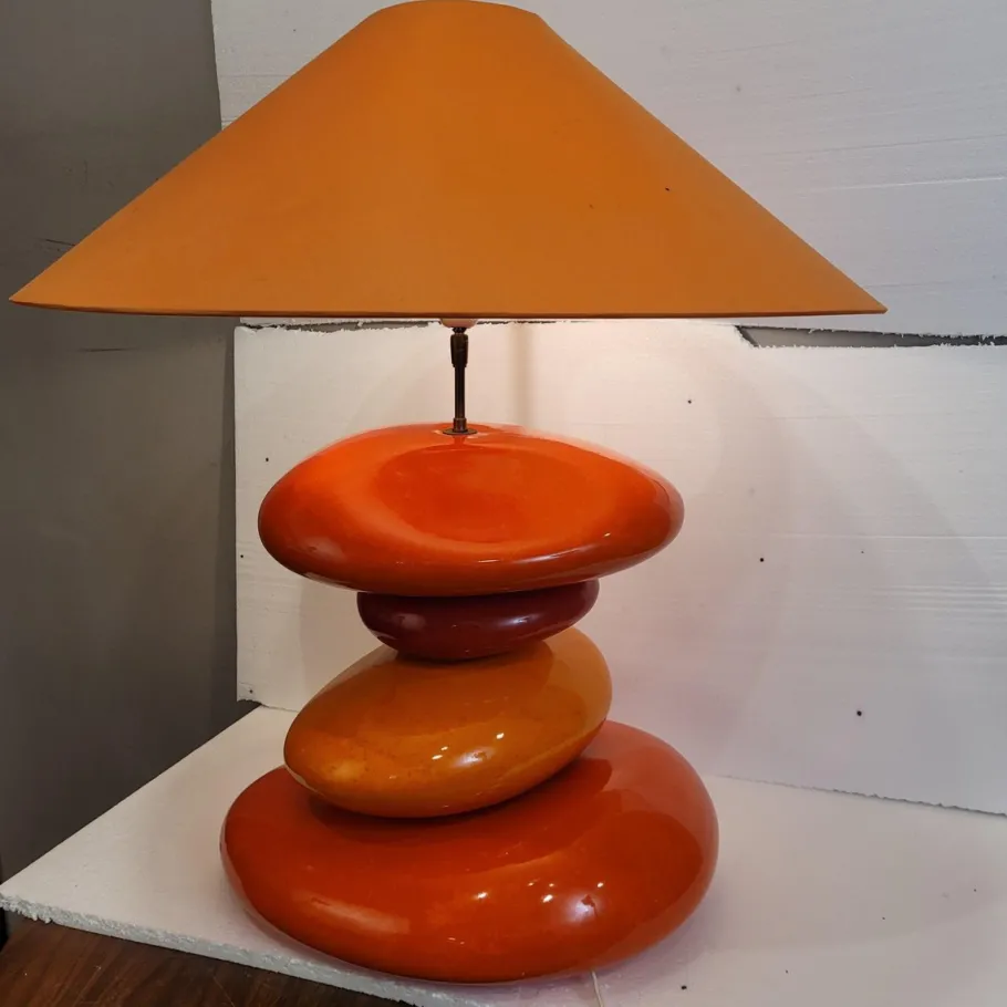Sale Pamono Vintage French Table Lamp in Glazed Ceramic, 1980s