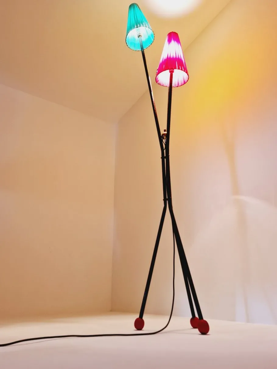 Best Pamono Vintage French Tripod Floor Lamp, 1950s