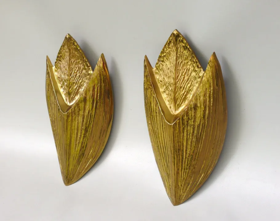 Sale Pamono Vintage French Wall Lights from Maison Charles, 1970s, Set of 2