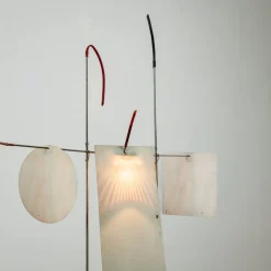 Best Pamono Vintage Fukushu Table Lamp in Metal attributed to Ingo Maurer for Design M, Germany, 1980s