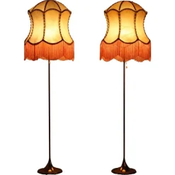 Best Pamono Vintage G-024 Floor Lamps in Brass by Alf Svensson for Bergboms, 1960s, Set of 2