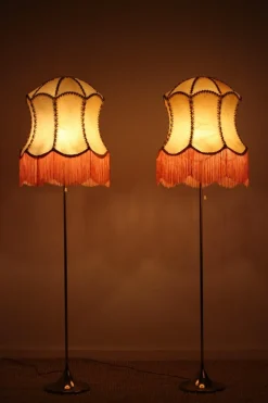 Best Pamono Vintage G-024 Floor Lamps in Brass by Alf Svensson for Bergboms, 1960s, Set of 2