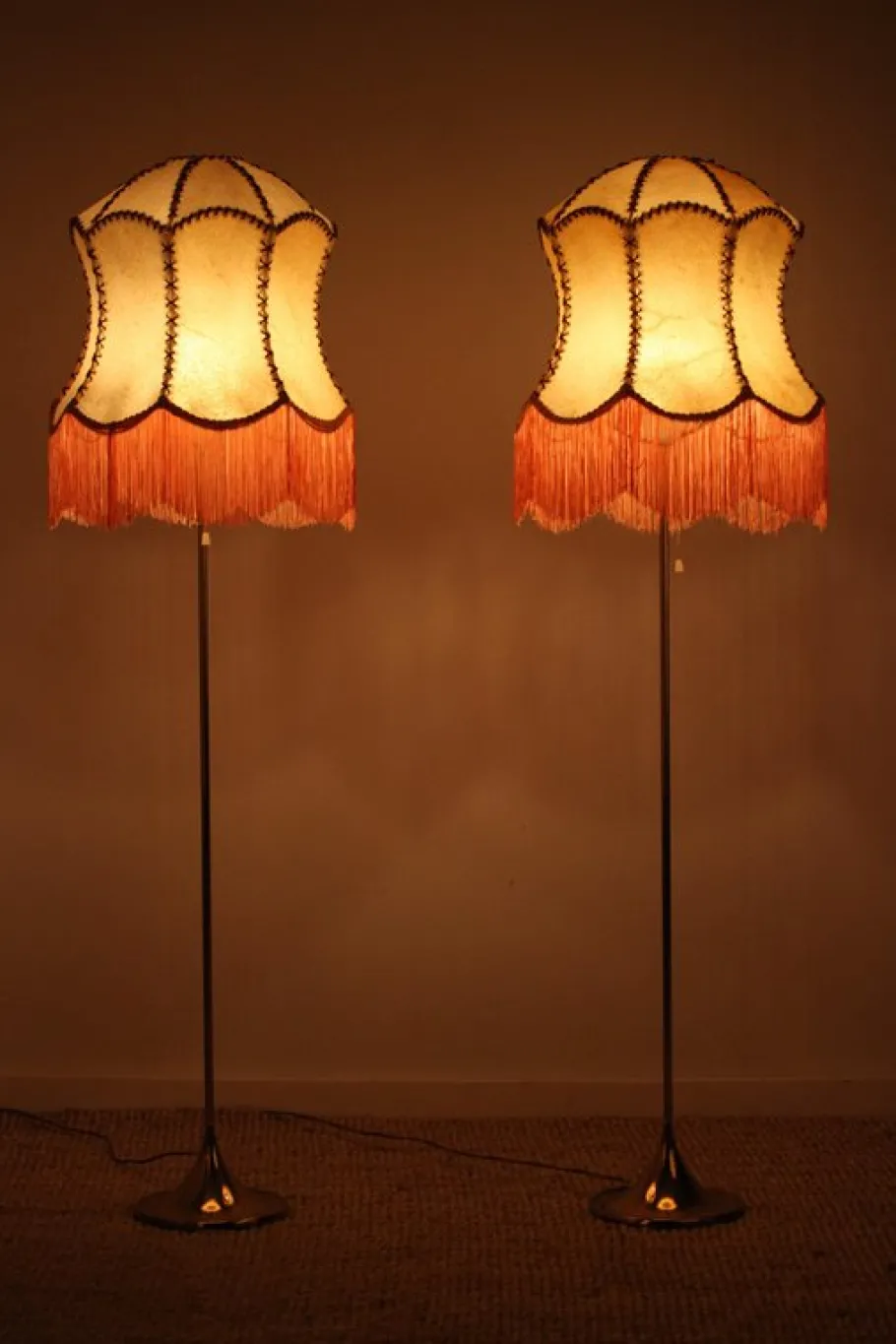 Best Pamono Vintage G-024 Floor Lamps in Brass by Alf Svensson for Bergboms, 1960s, Set of 2