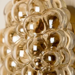 Sale Pamono Vintage German Amber Glass Wall Sconces by Helena Tynell for Limburg, 1960s