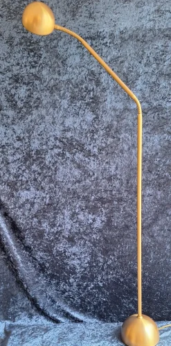 Best Pamono Vintage German Floor Lamp in Brass-Colored Metal from Hustadt-Leuchten, 1980s
