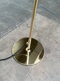 Best Pamono Vintage German Hollywood Regency Style Brass Floor Lamp by Florian Schulz