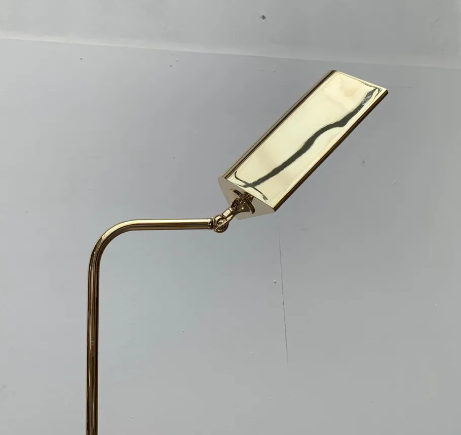 Best Pamono Vintage German Hollywood Regency Style Brass Floor Lamp by Florian Schulz