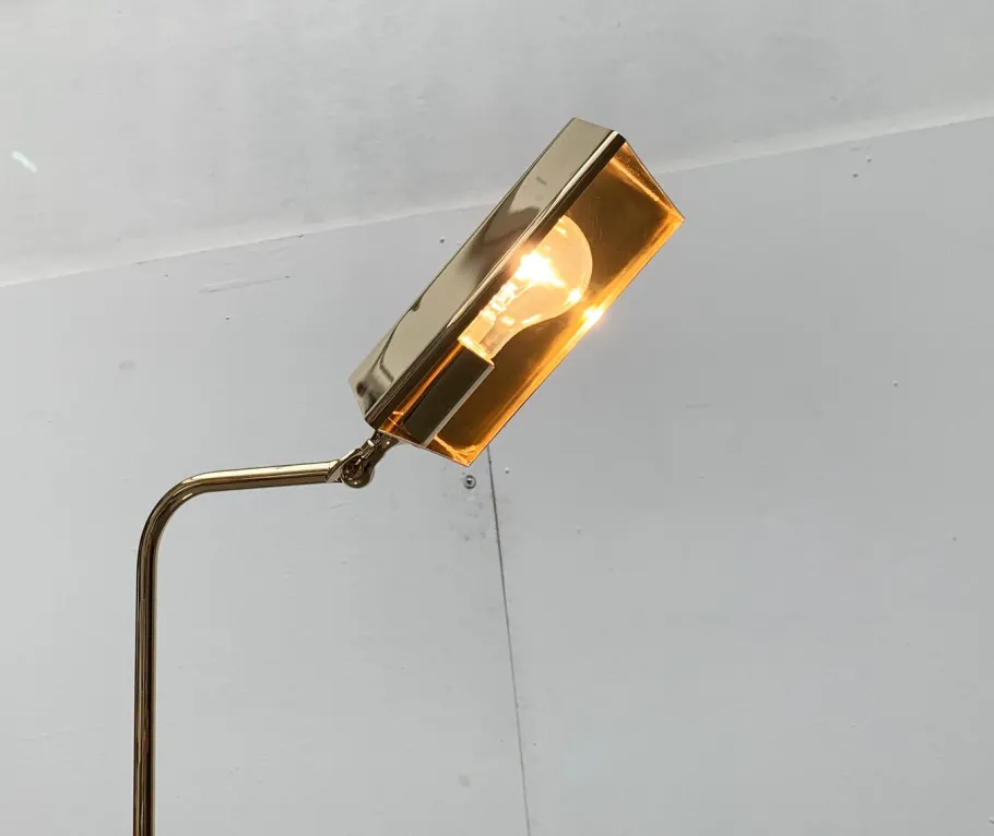 Best Pamono Vintage German Hollywood Regency Style Brass Floor Lamp by Florian Schulz