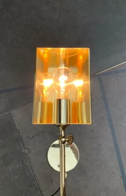 Best Pamono Vintage German Hollywood Regency Style Brass Floor Lamp by Florian Schulz