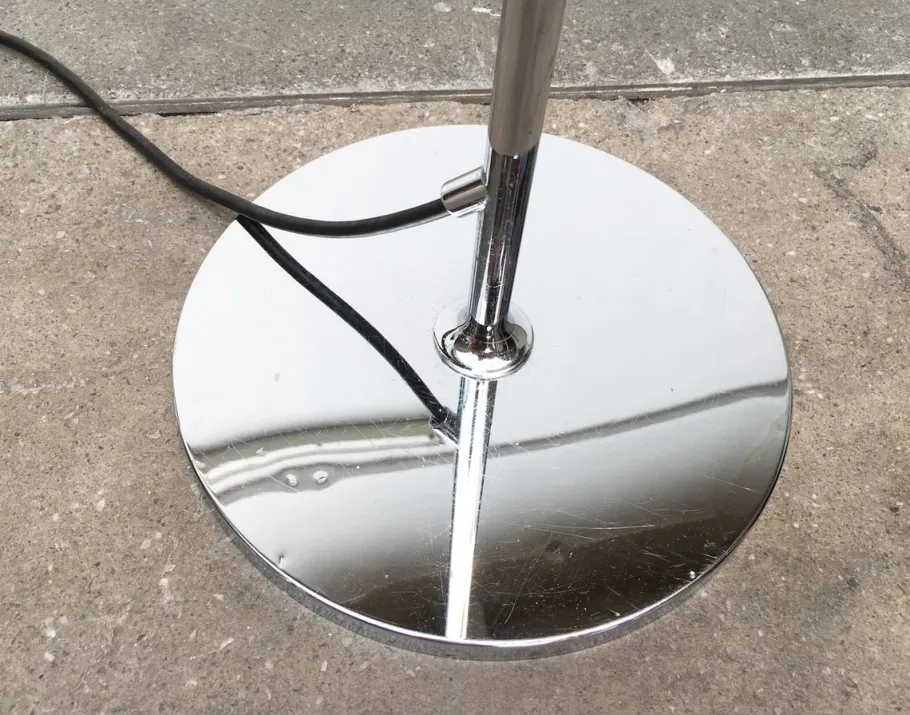 Clearance Pamono Vintage German Hollywood Regency Style Chrome Floor Lamp by Florian Schulz, 1970s