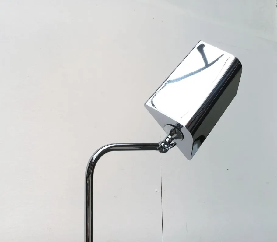 Clearance Pamono Vintage German Hollywood Regency Style Chrome Floor Lamp by Florian Schulz, 1970s