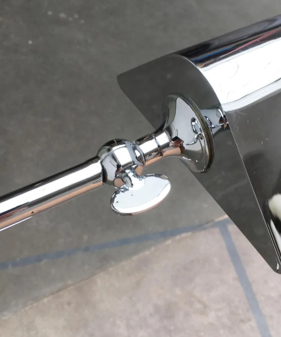 Clearance Pamono Vintage German Hollywood Regency Style Chrome Floor Lamp by Florian Schulz, 1970s