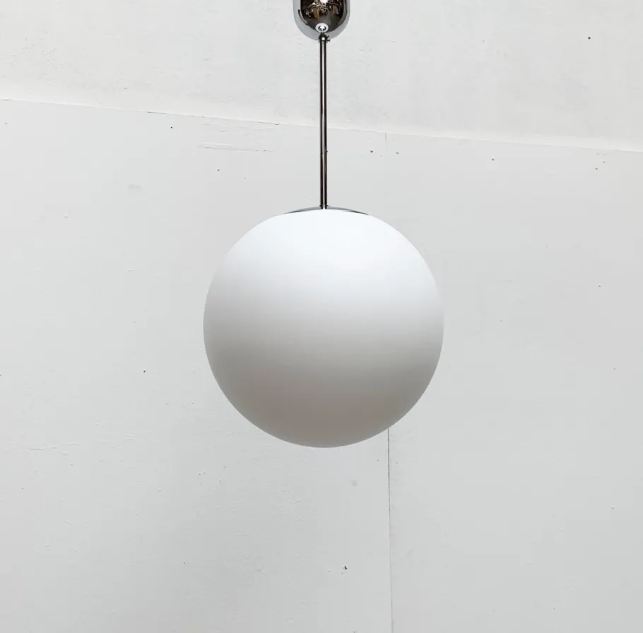 Best Pamono Vintage German Space Age Glass Ball Pendant Lamp from Limburg