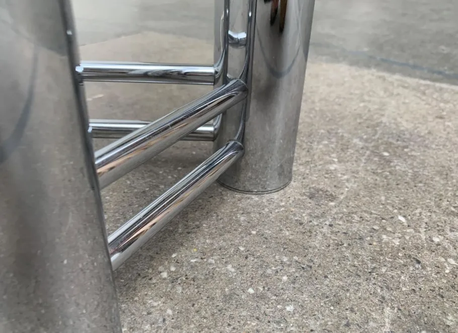 Outlet Pamono Vintage German Space Age Glass & Metal Floor Lamp, 1970s