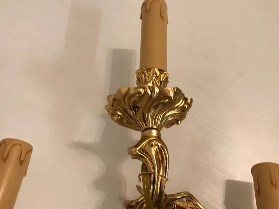 Sale Pamono Vintage Gilt Bronze Sconces, Set of 2