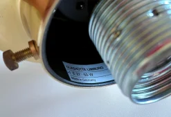 Best Pamono Vintage Glass and Brass Ceiling Light from Limburg