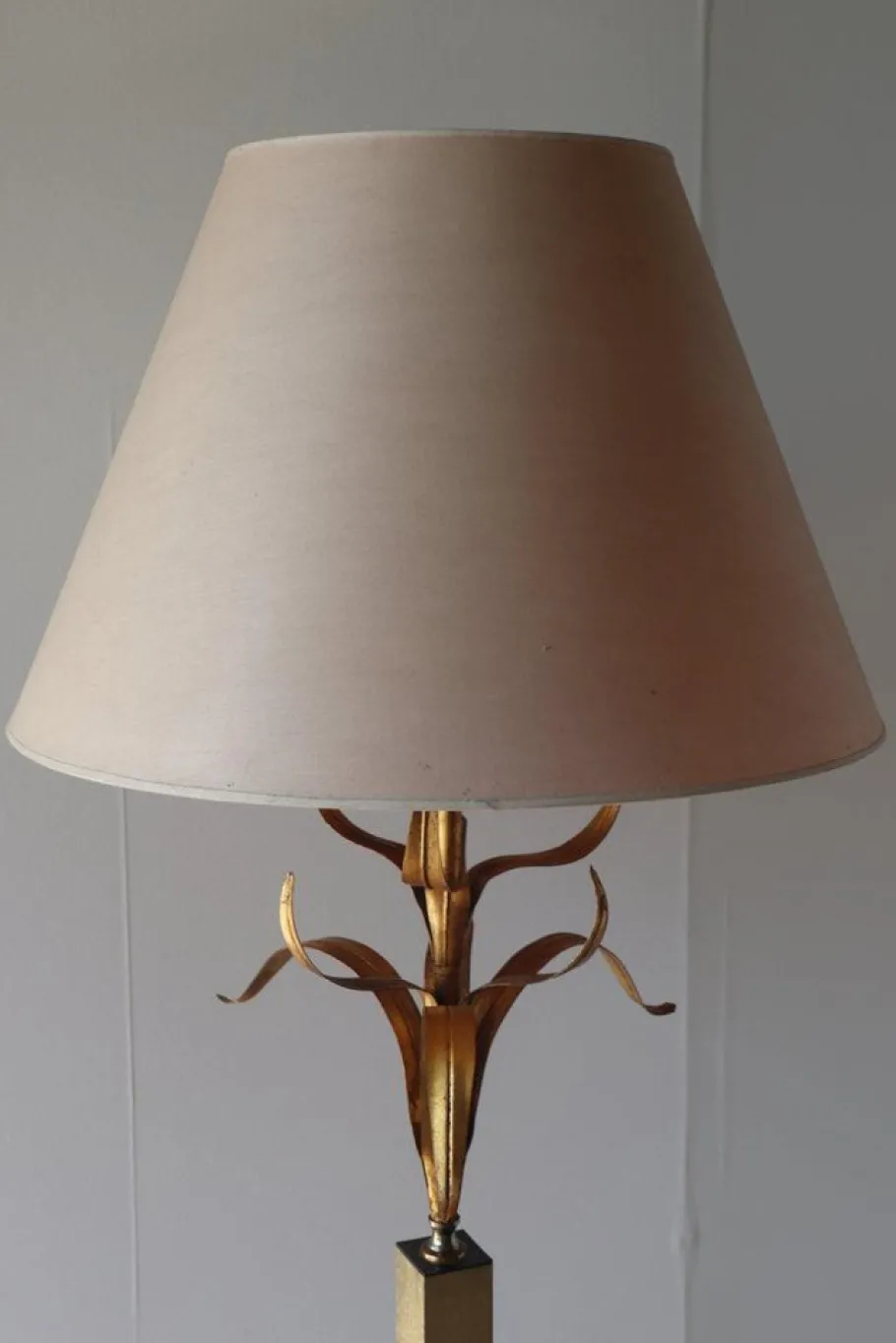 Sale Pamono Vintage Gold Metal Floor Lamp, 1970s