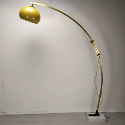 Online Pamono Vintage Golden Arc Marble Floor Lamp, 1970s