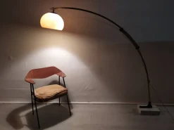 Online Pamono Vintage Golden Arc Marble Floor Lamp, 1970s