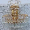 Sale Pamono Vintage Gold-Plated Swarovski Crystal Wall Lights, 1970s, Set of 6
