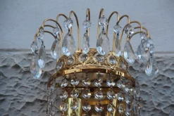 Sale Pamono Vintage Gold-Plated Swarovski Crystal Wall Lights, 1970s, Set of 6
