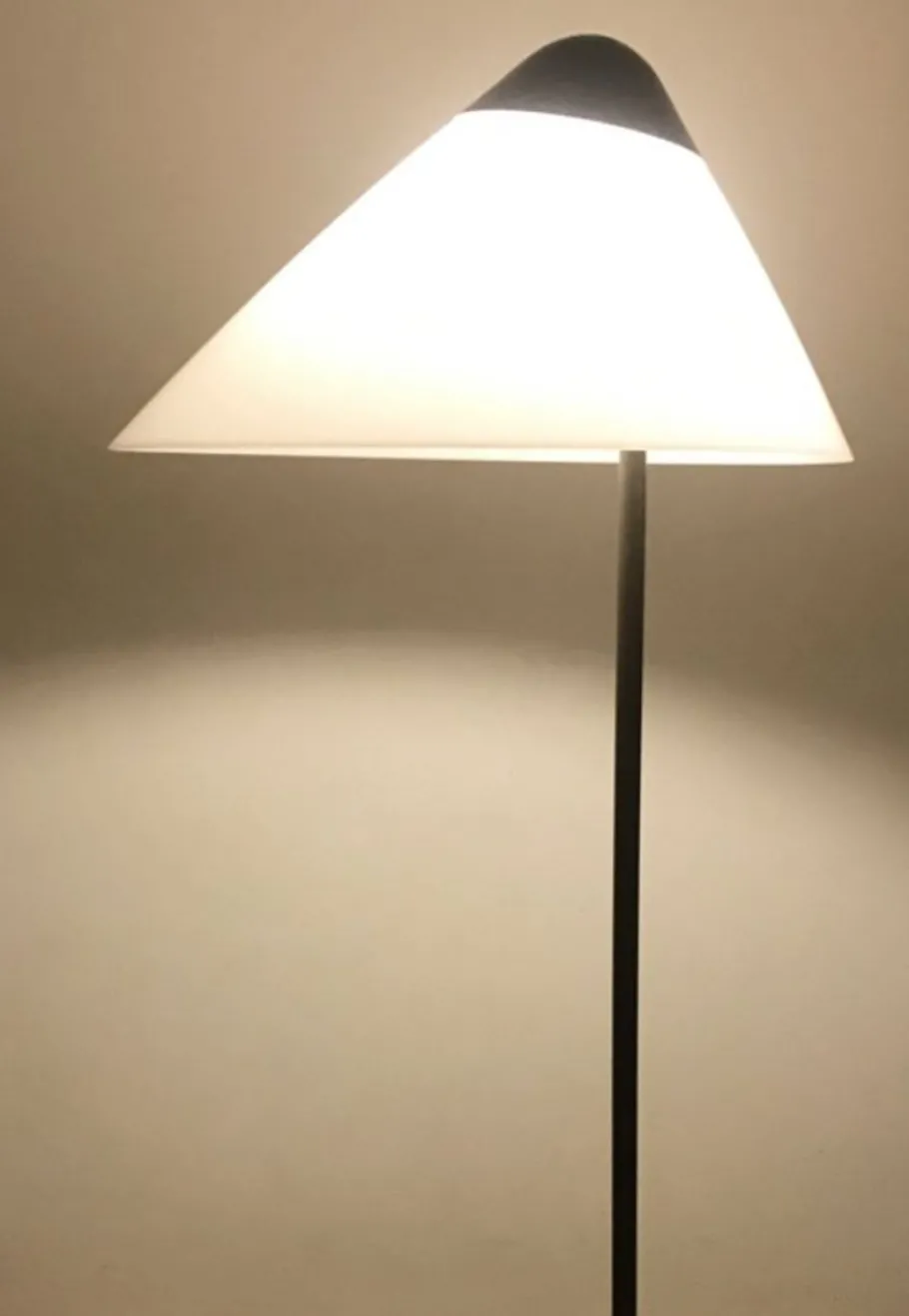 Best Pamono Vintage Gray-Brown Opala Floor Lamp by Hans J. Wegner for Louis Poulsen