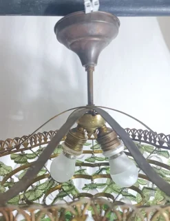 Pamono Vintage Green Murano Lamp, 1920s