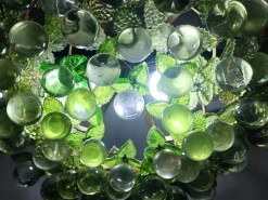 Pamono Vintage Green Murano Lamp, 1920s