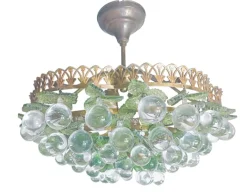 Pamono Vintage Green Murano Lamp, 1920s